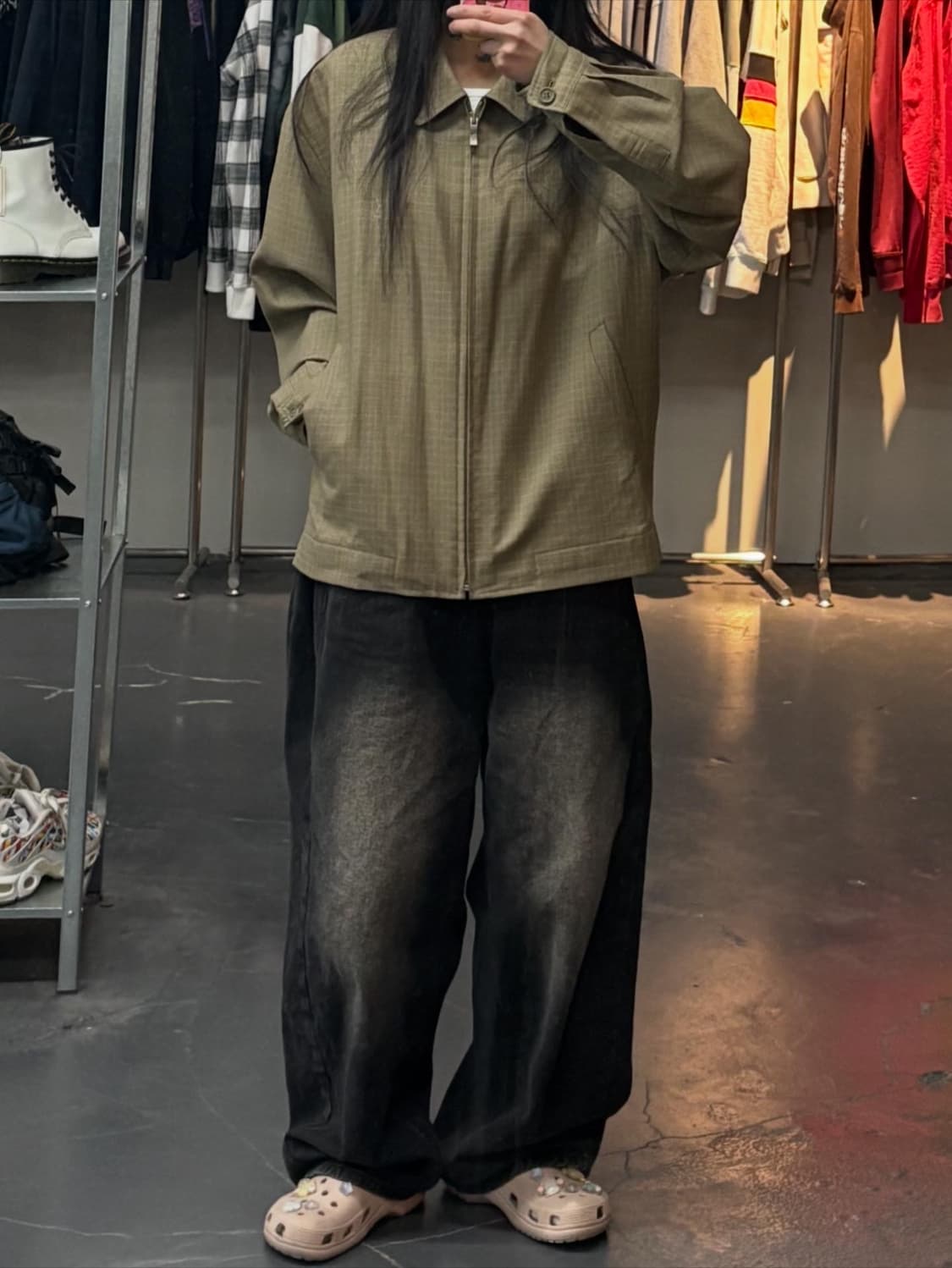 입생로랑 체크 블루종 자켓 A3341 상품이미지1