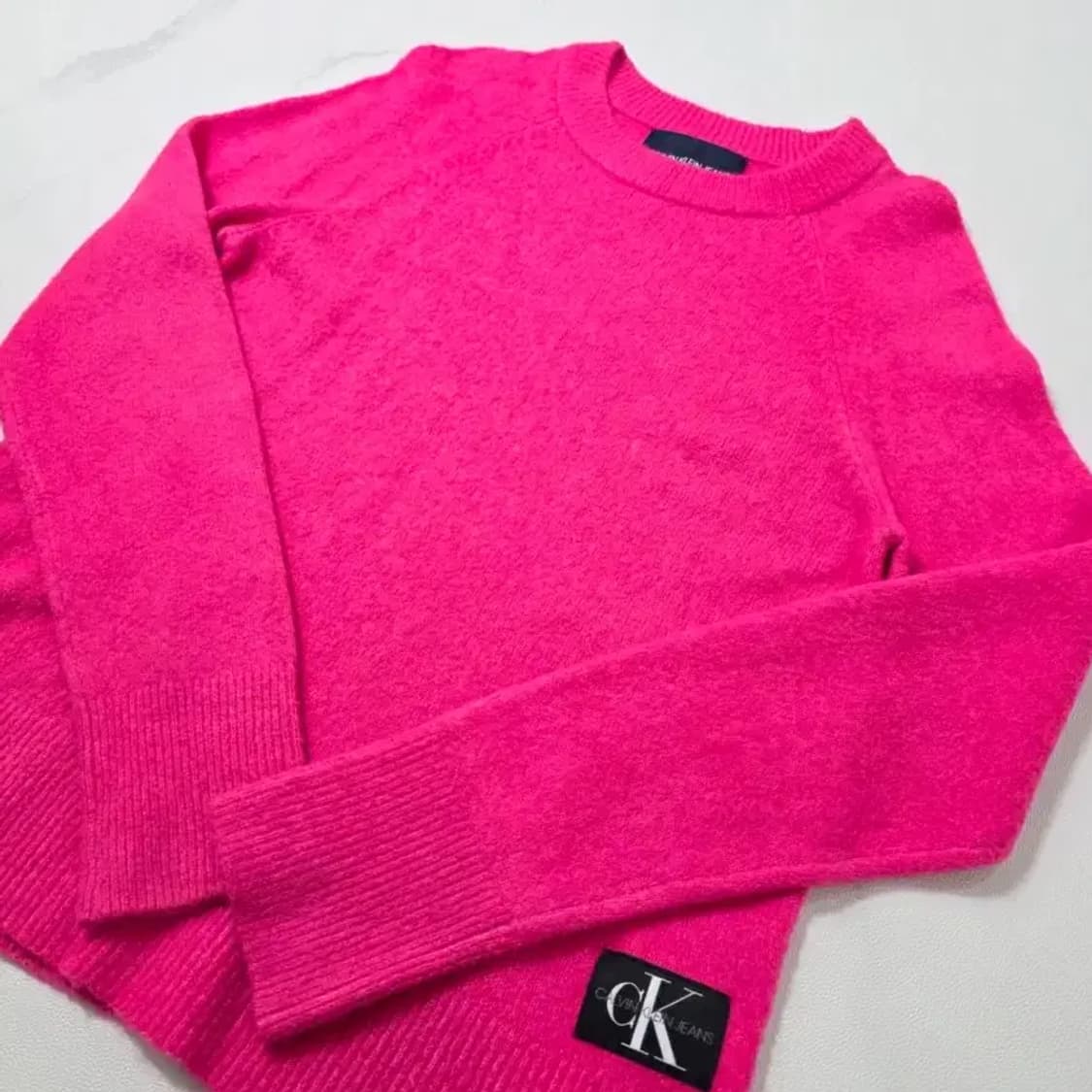 캘빈클라인 진 핫핑크 로고 니트 (컨디션 최상) 55 상품이미지8