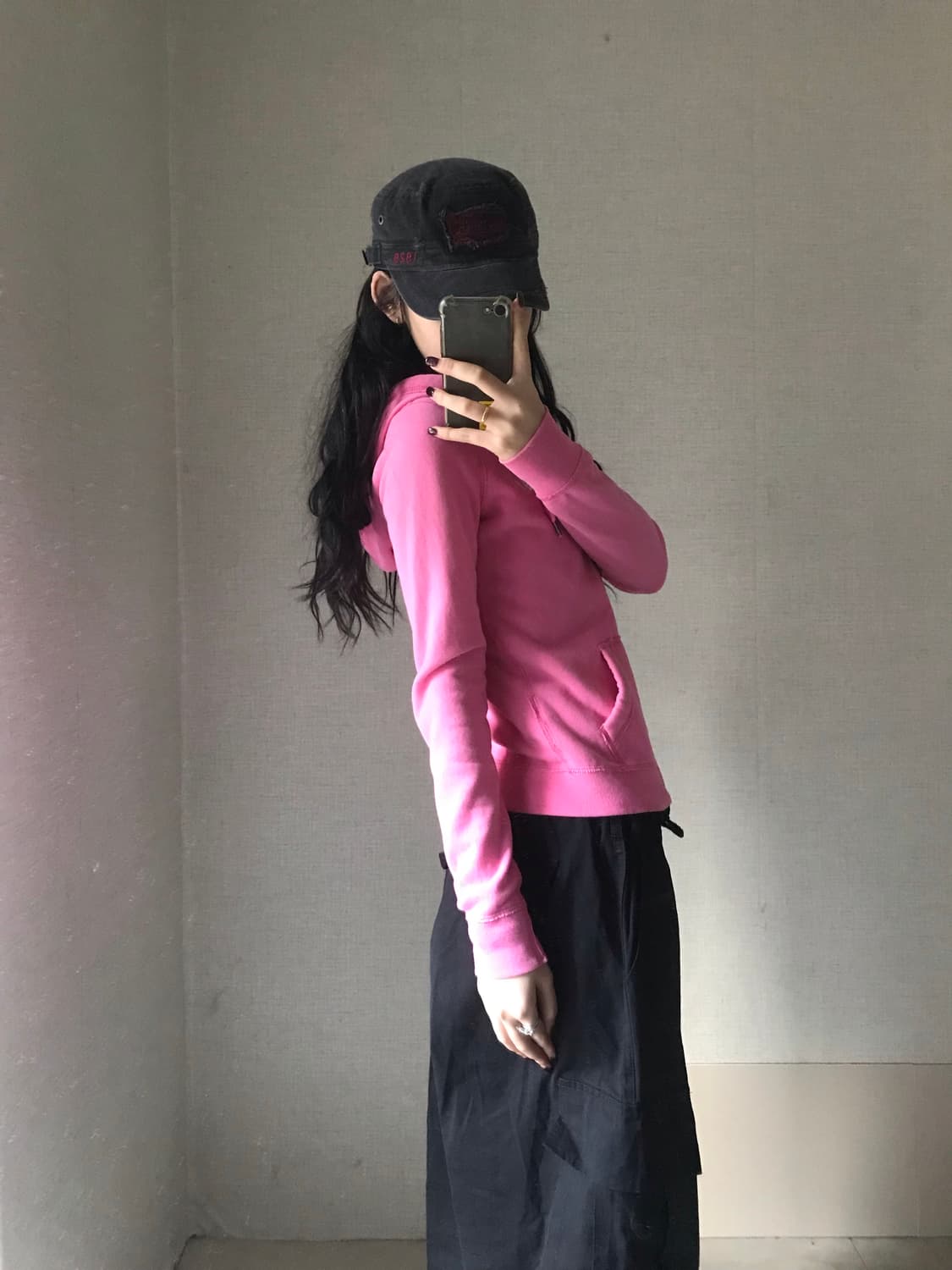 아베크롬비 핑크 슬림핏 후드집업 상품이미지5