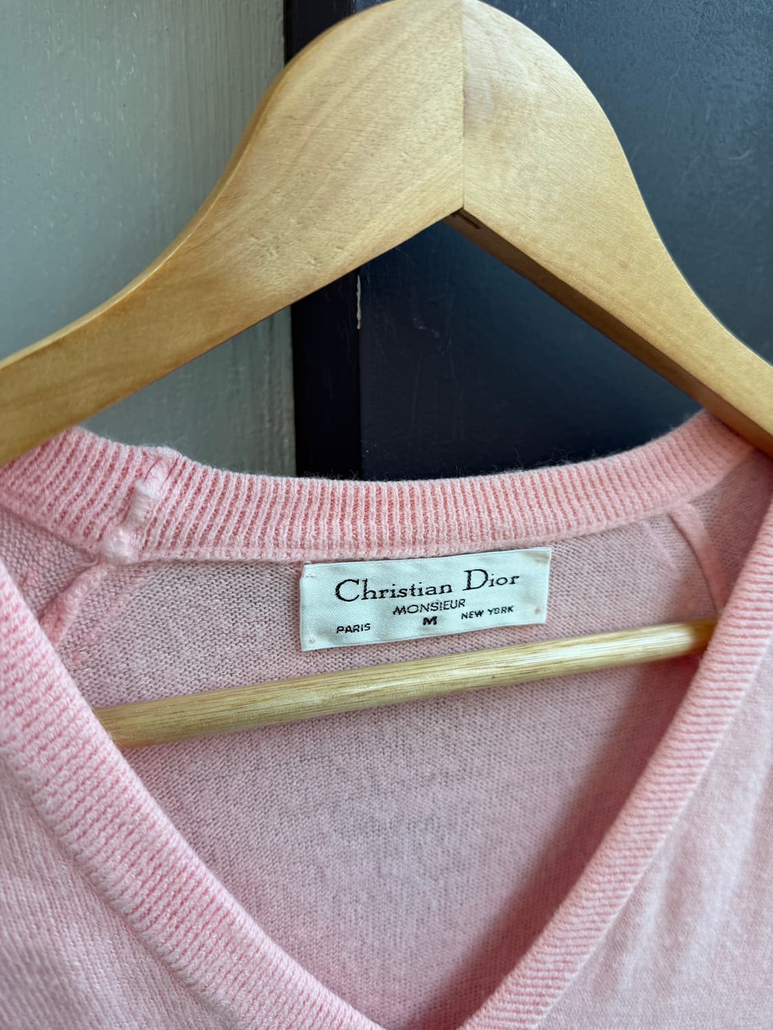 .M/ 크리스찬디올 1990AW 브이넥 로고 니트 상품이미지6