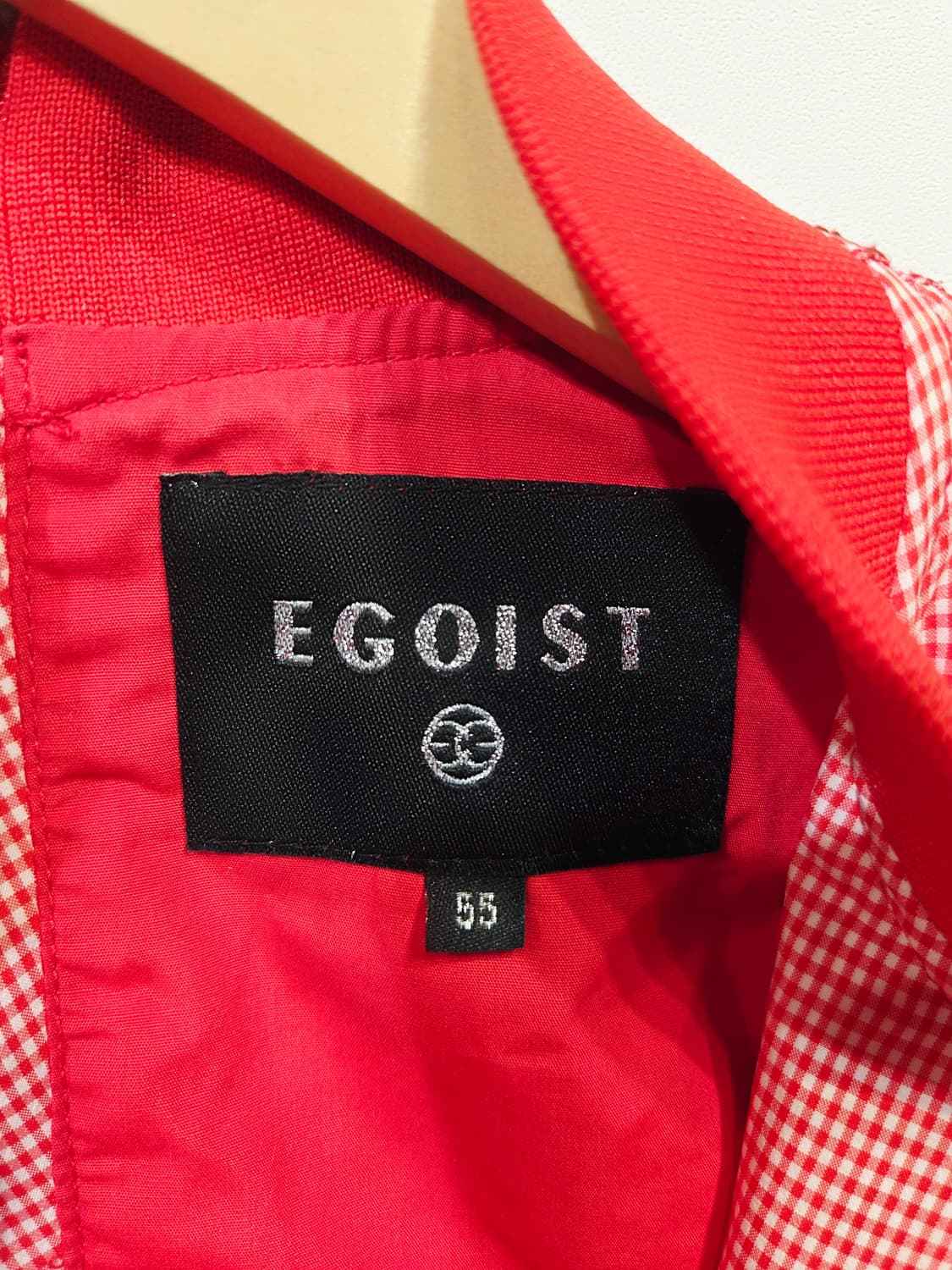 에고이스트 체크무늬 레드 봄버 자켓_55 상품이미지6