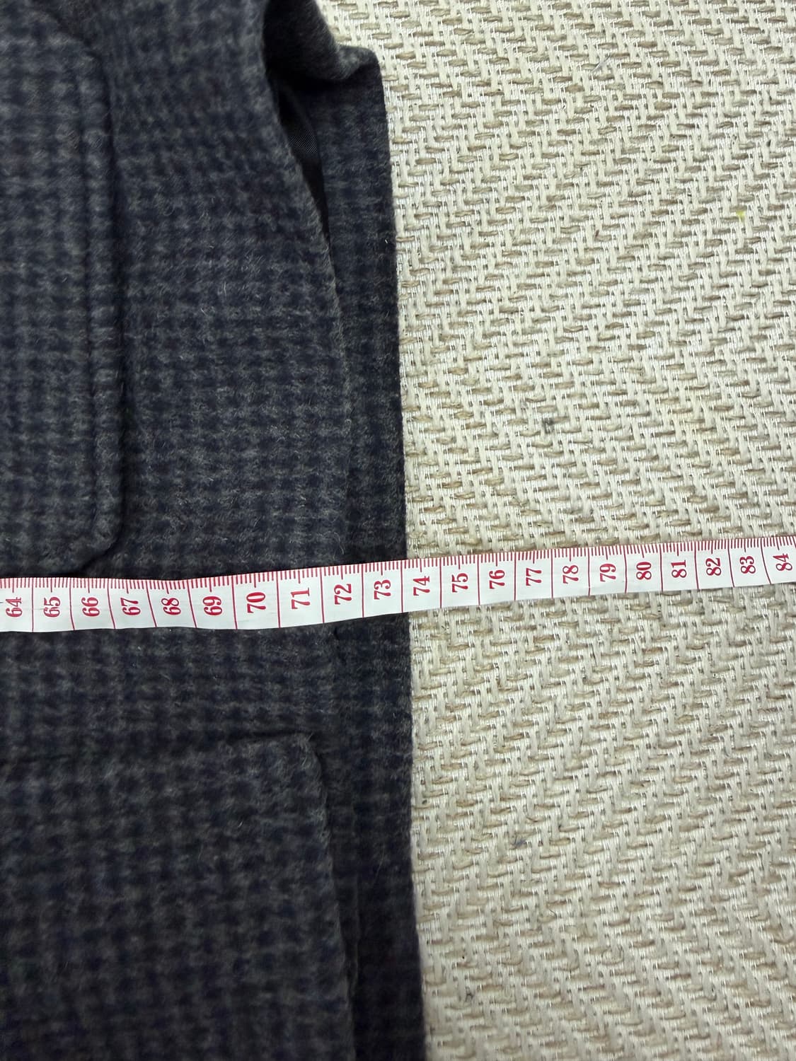 정품) 산드로 여성 깅엄체크 울 자켓 36 상품이미지10