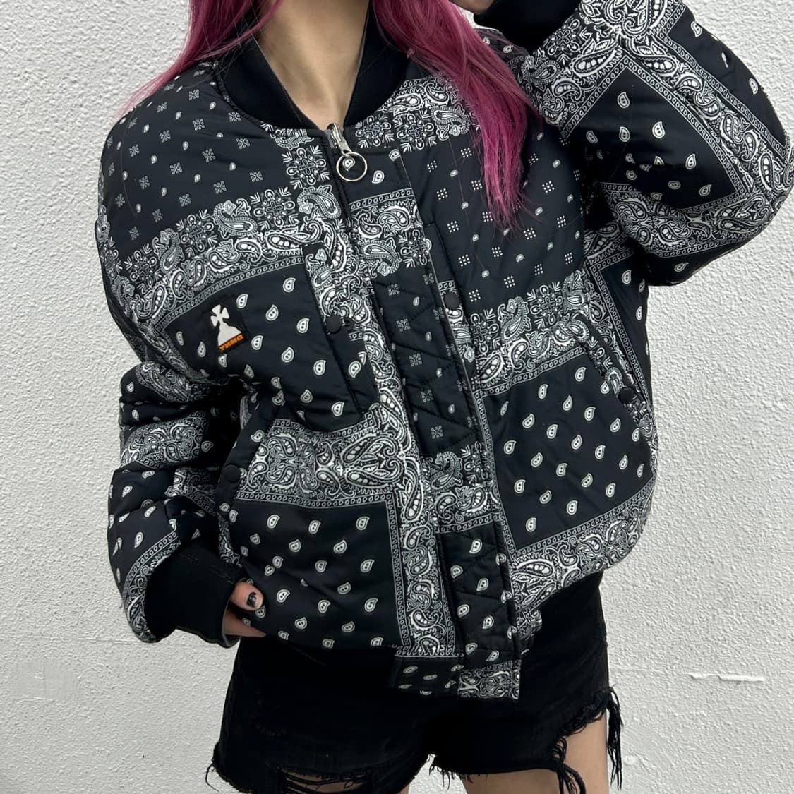 DMNT 반다나 패턴 리버시블 MA-1 점퍼 L ( 출고가 459000원 상품이미지1