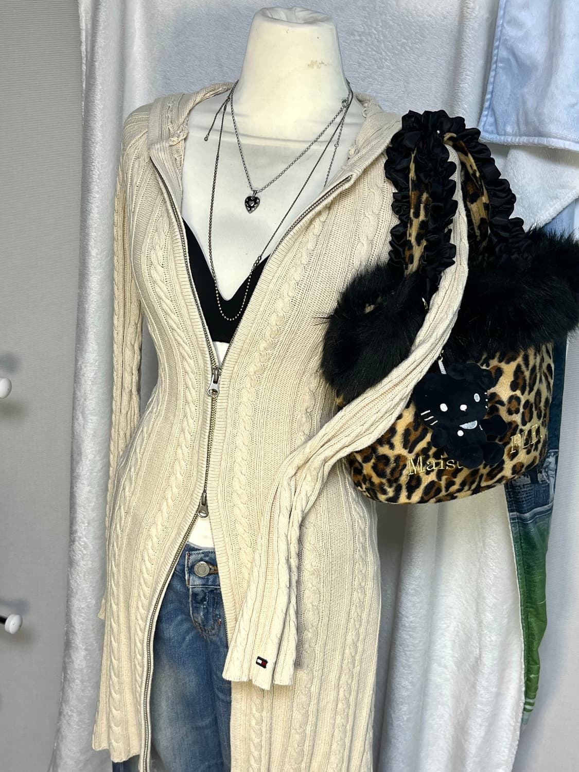 타미 힐피거 케이블 니트 미니 원피스(+후드) 상품이미지5