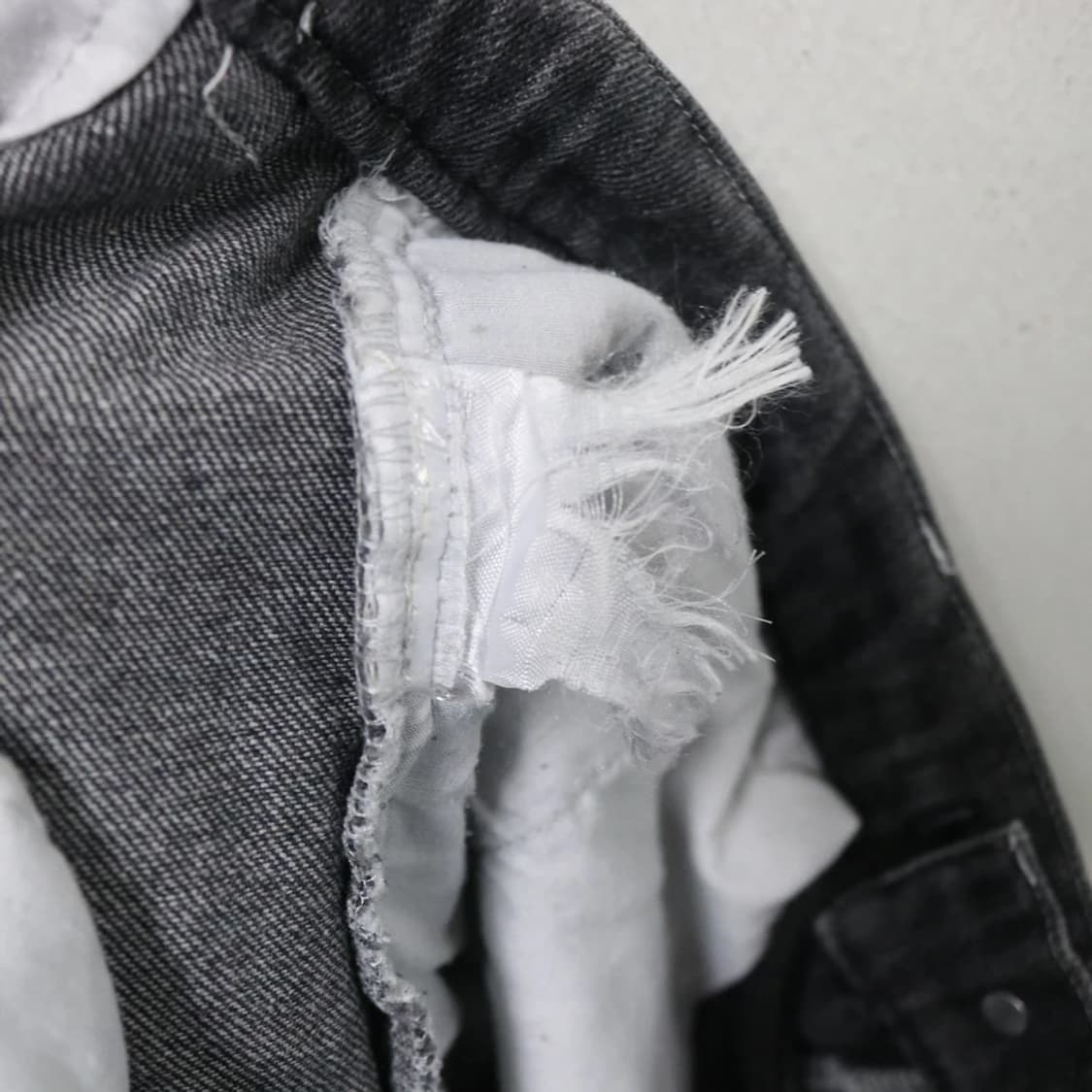 반광 포인트 흑청 데님 팬츠 61714 상품이미지9