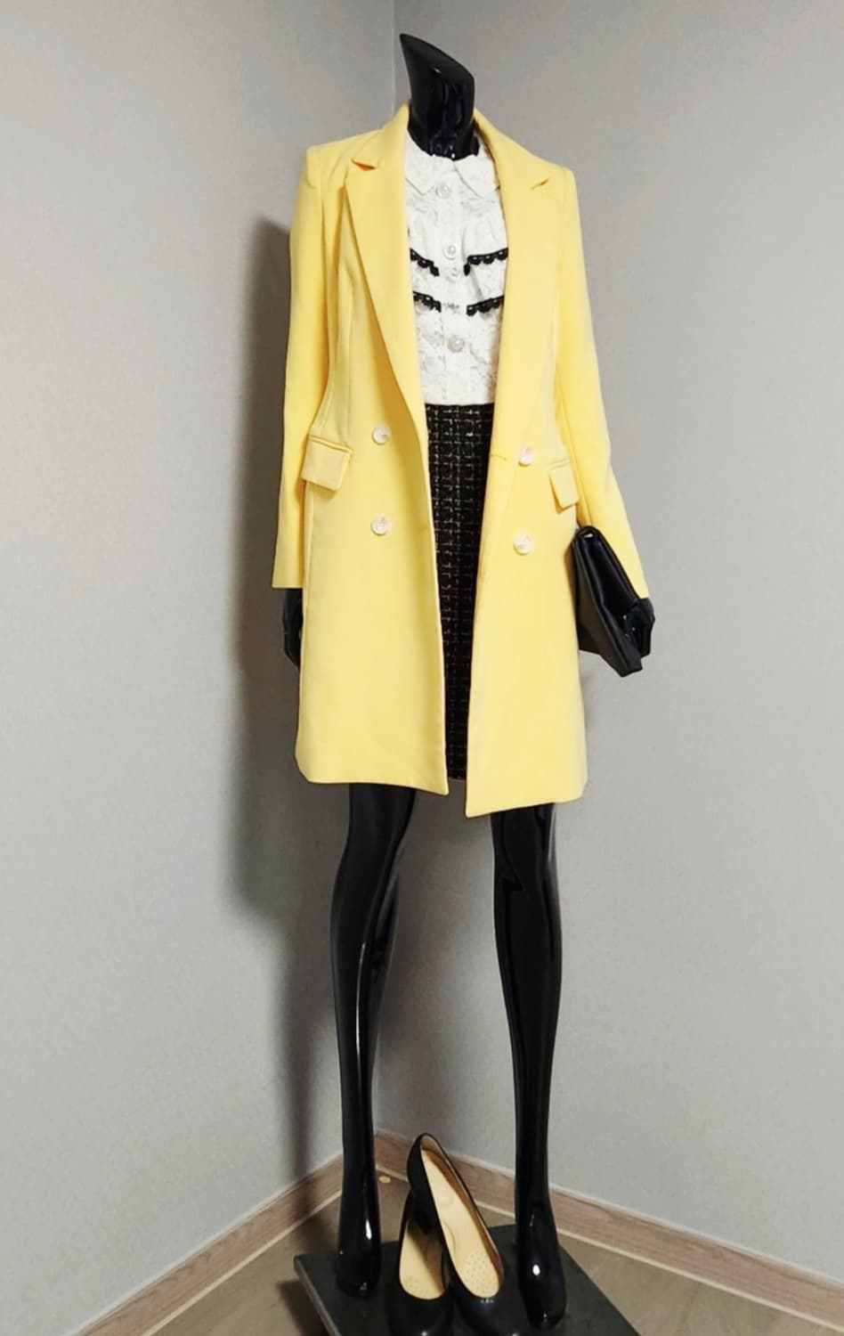 노랑색 롱자켓  상품이미지6