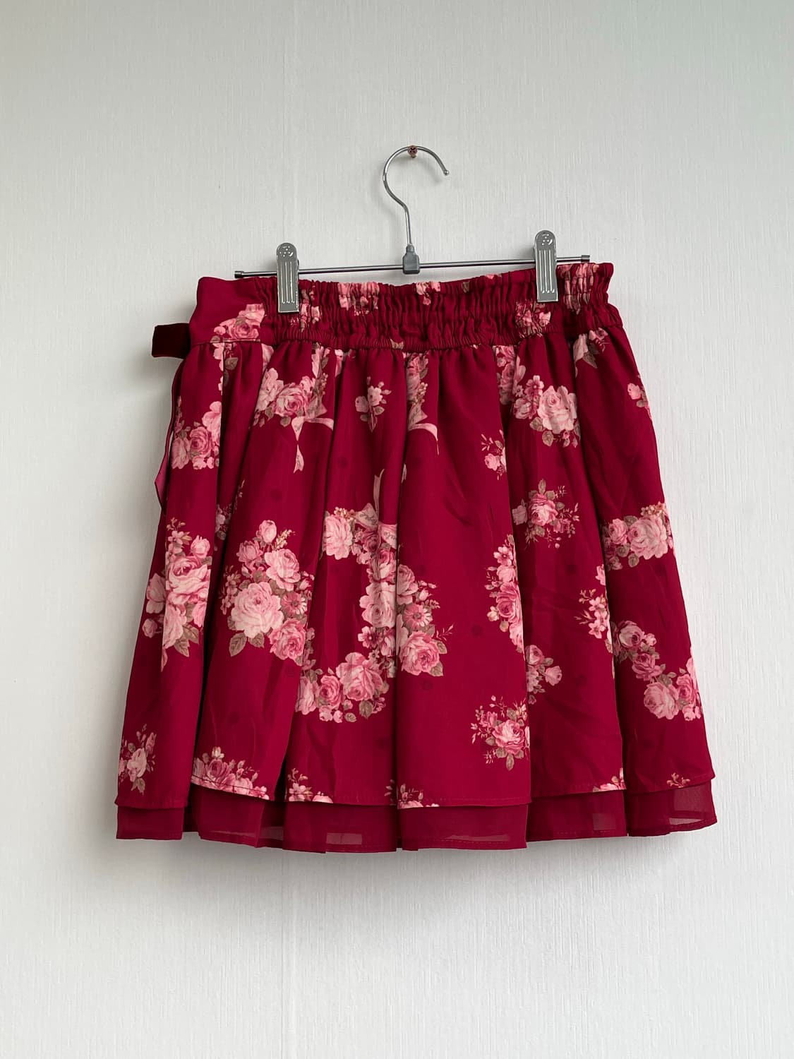 Vintage Red Ribbon Floral Skirt 상품이미지3