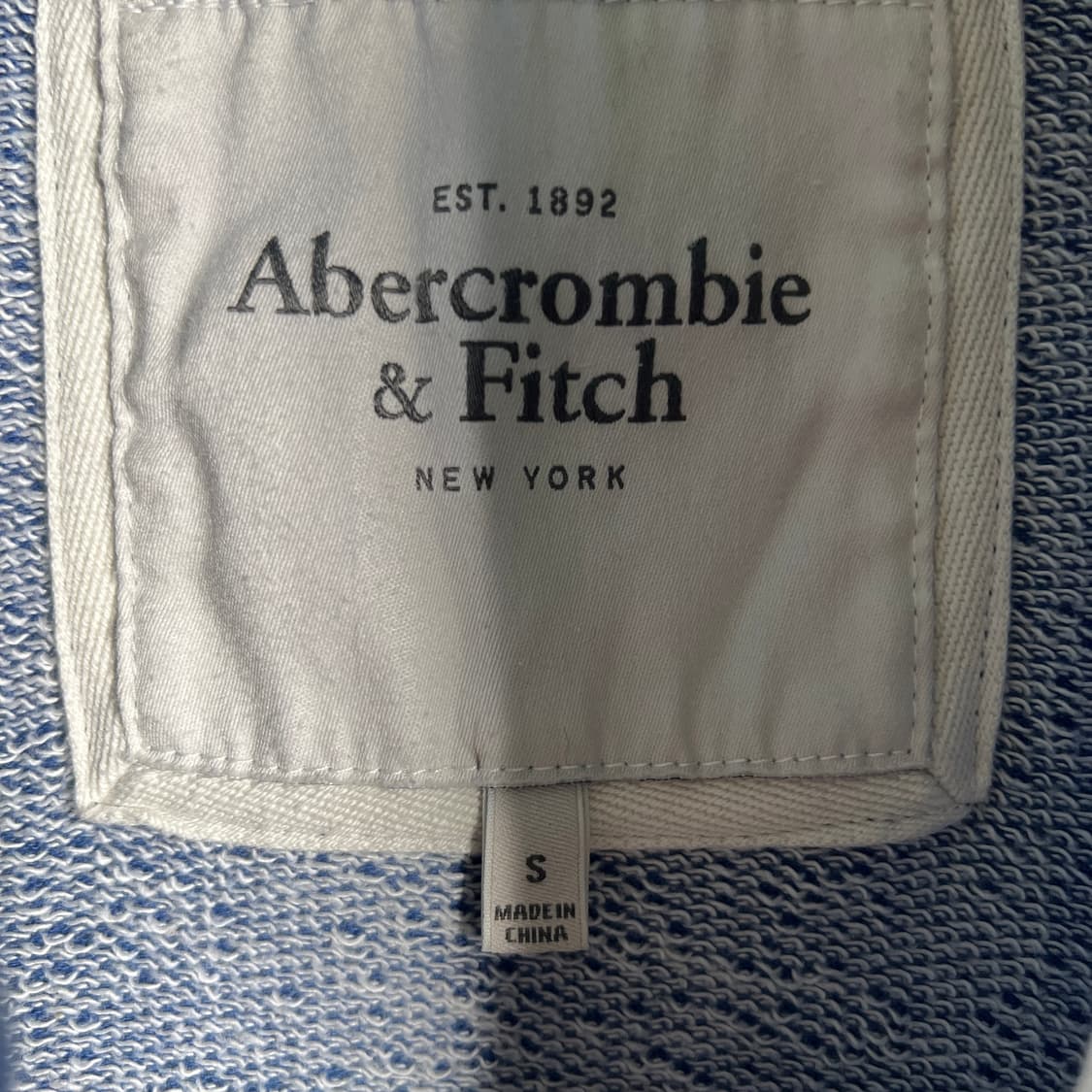 아베크롬비 빈티지 블루 센터 로고 후드티 S 상품이미지3