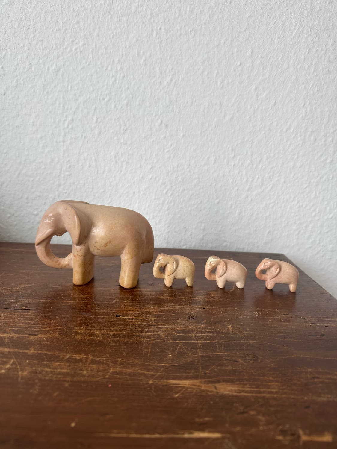 독일)빈티지 대리석 코끼리가족(핸드메이드) 상품이미지1