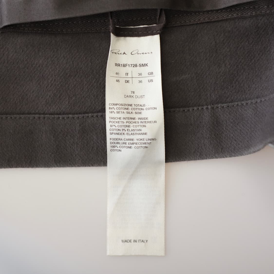 46 / Rick Owens 릭오웬스 런웨이 다크더스트 셔츠자켓 상품이미지6