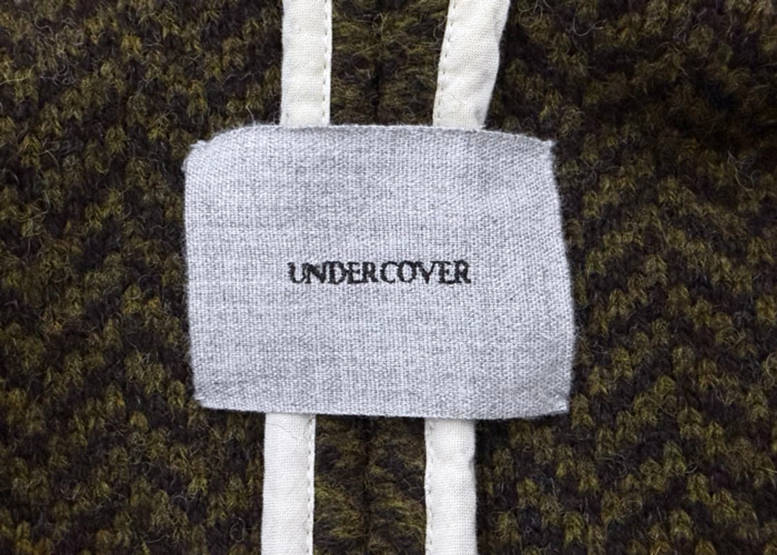 언더커버 헤링본 축융 울 코트 상품이미지9