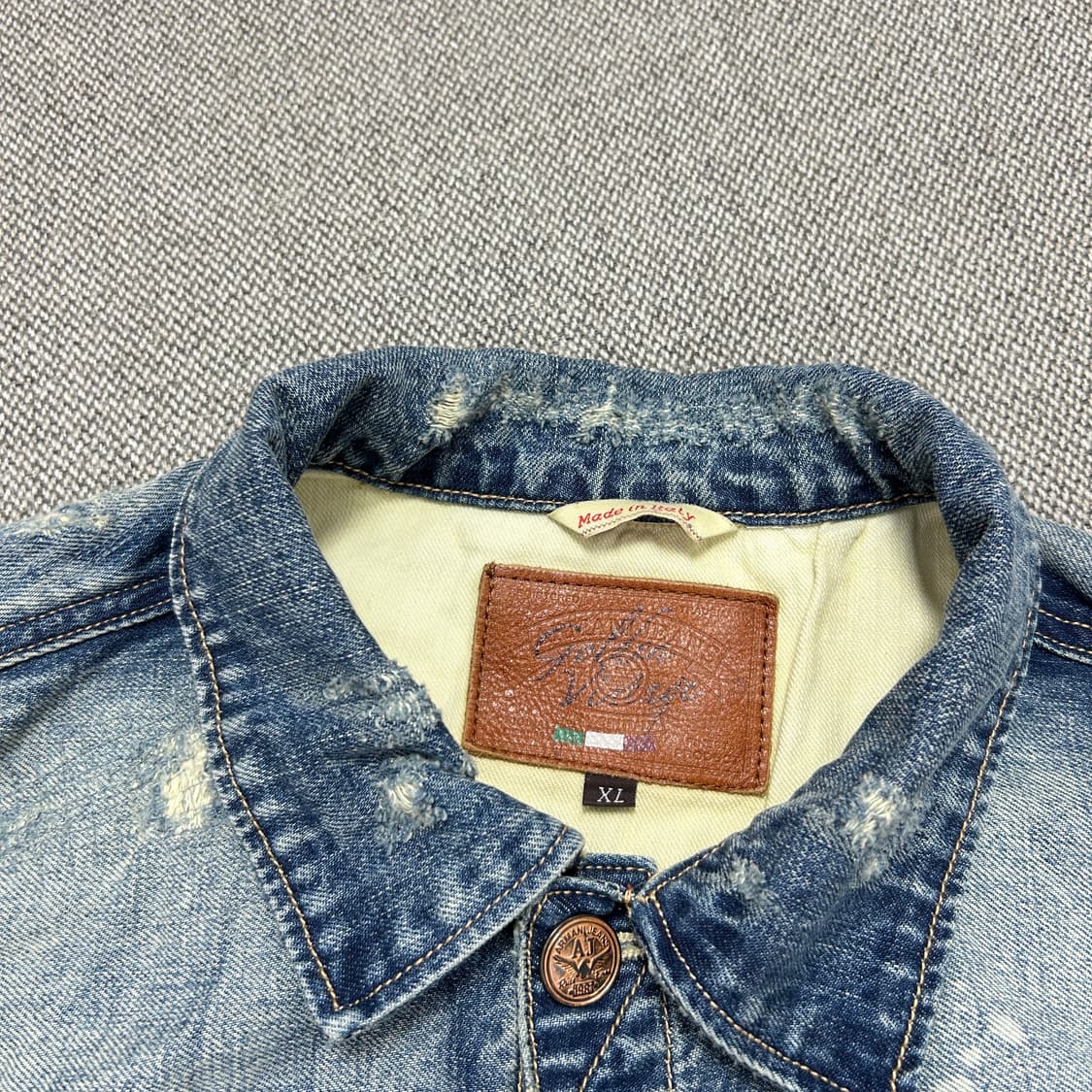 아르마니 빈티지 디테일 데님자켓(XL) 상품이미지6