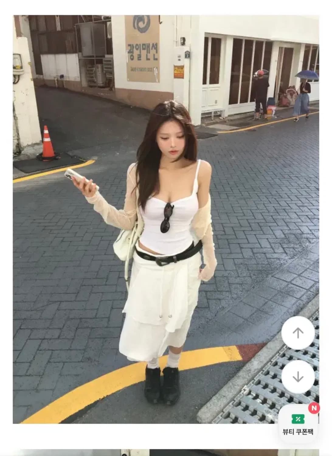 soand- layered midi skirt 화이트 상품이미지2