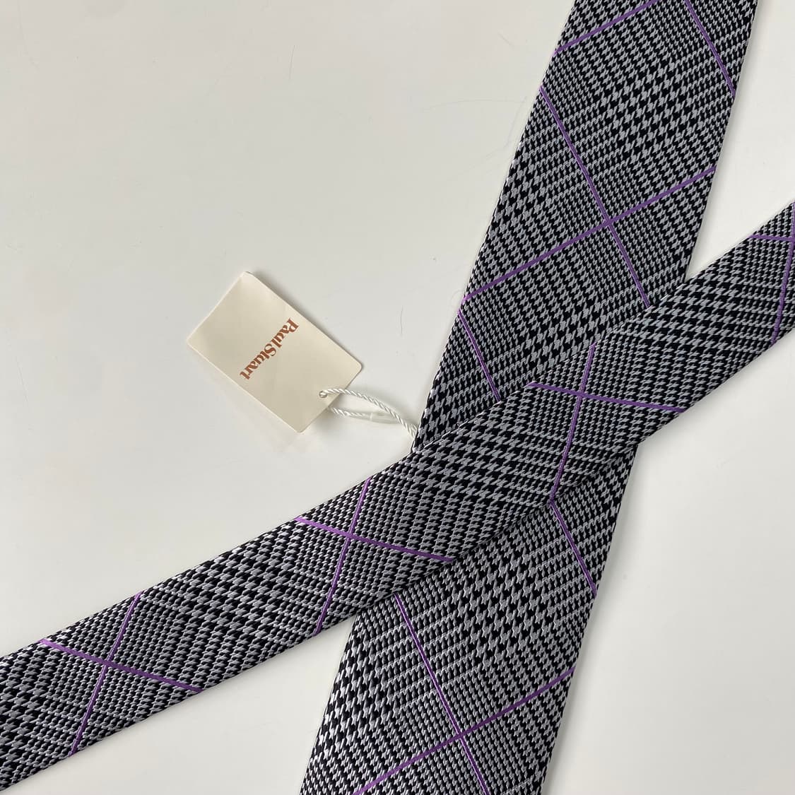 택달린 미사용품 폴스튜어트 (Paul Stuart) 정품 명품 체크넥타이 상품이미지4