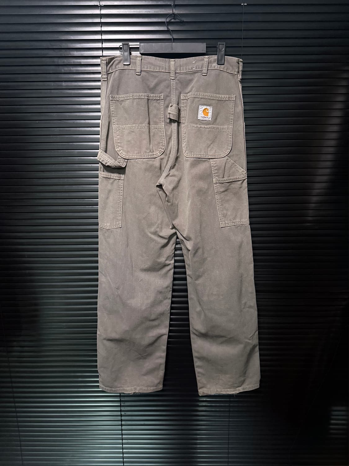 칼하트 싱글니 카펜더 워크 데님 팬츠 32 와이드 샌드 그레이 회색 일본 상품이미지4