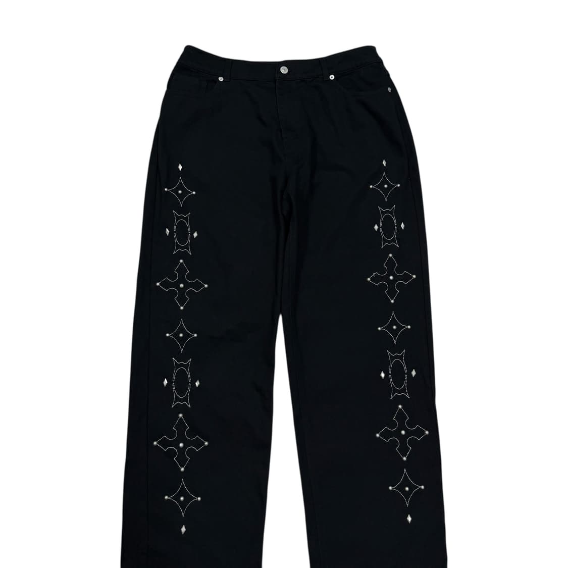 크리틱 웜홀 스터드 팬츠 블랙 바지 L 상품이미지2