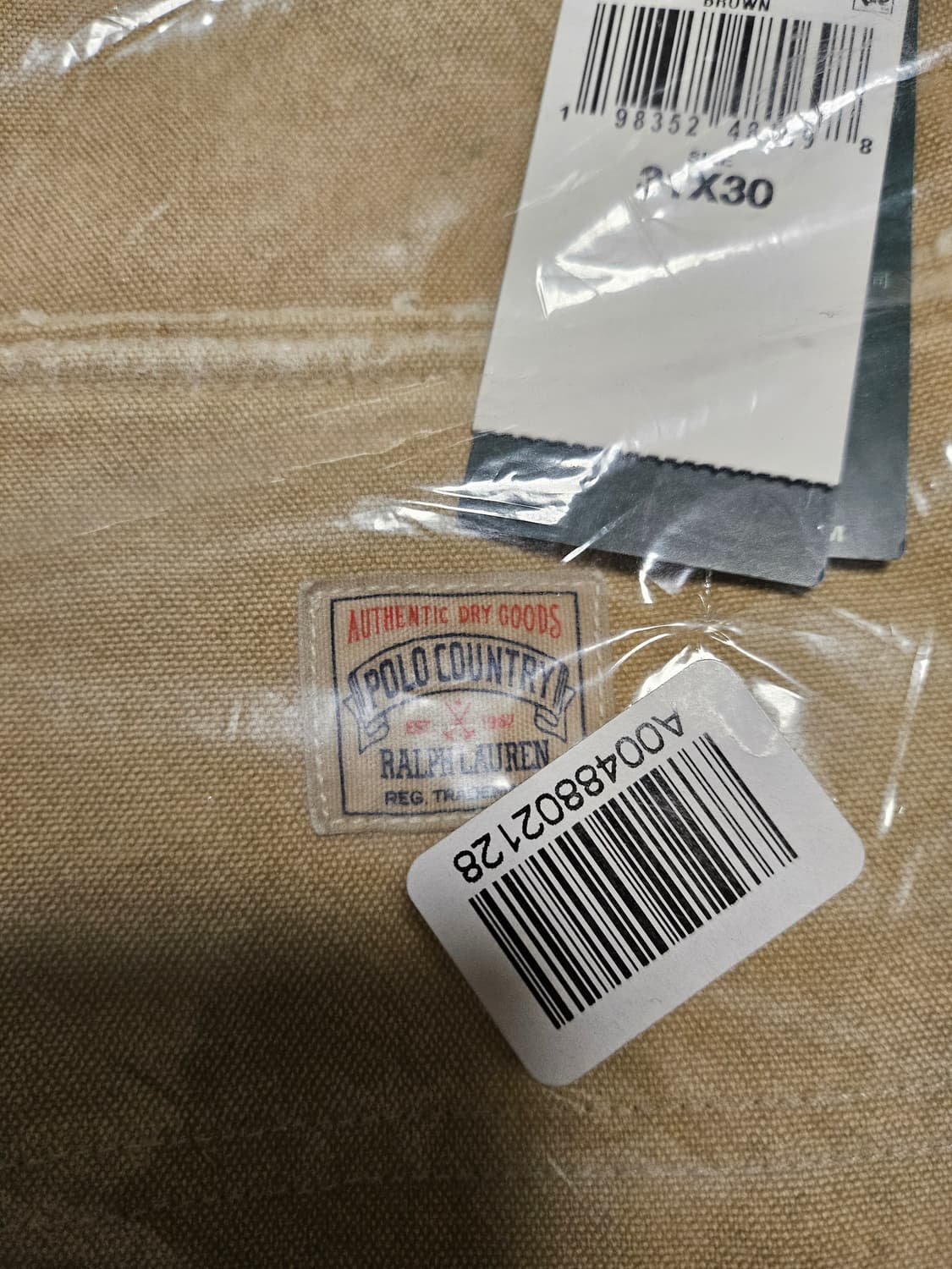 [31/30] 폴로 랄프로렌 캔버스 카펜터 팬츠 새상품 상품이미지3