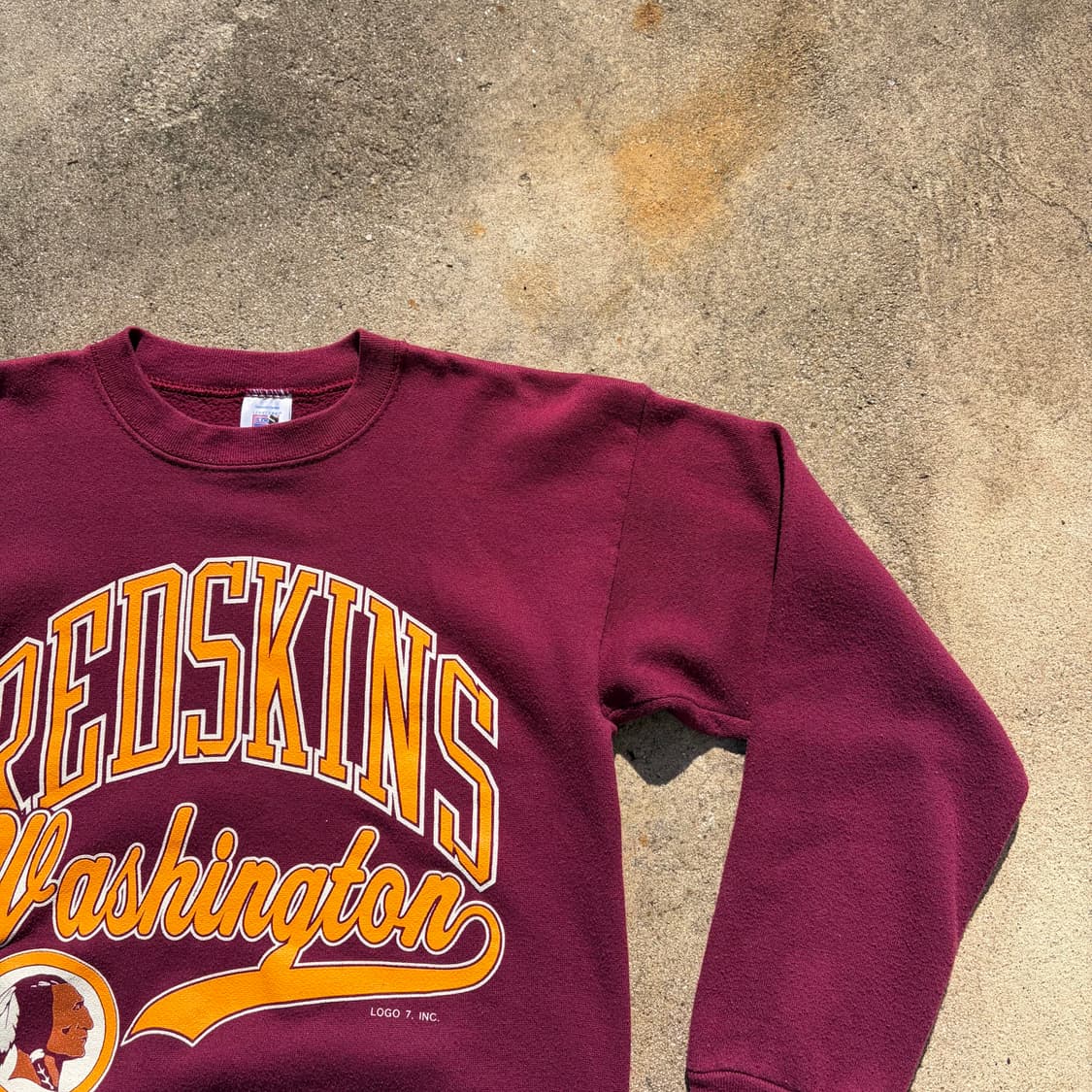 90s USA LOGO7 워싱턴 레드스킨스 빈티지 스웻셔츠 M 상품이미지2