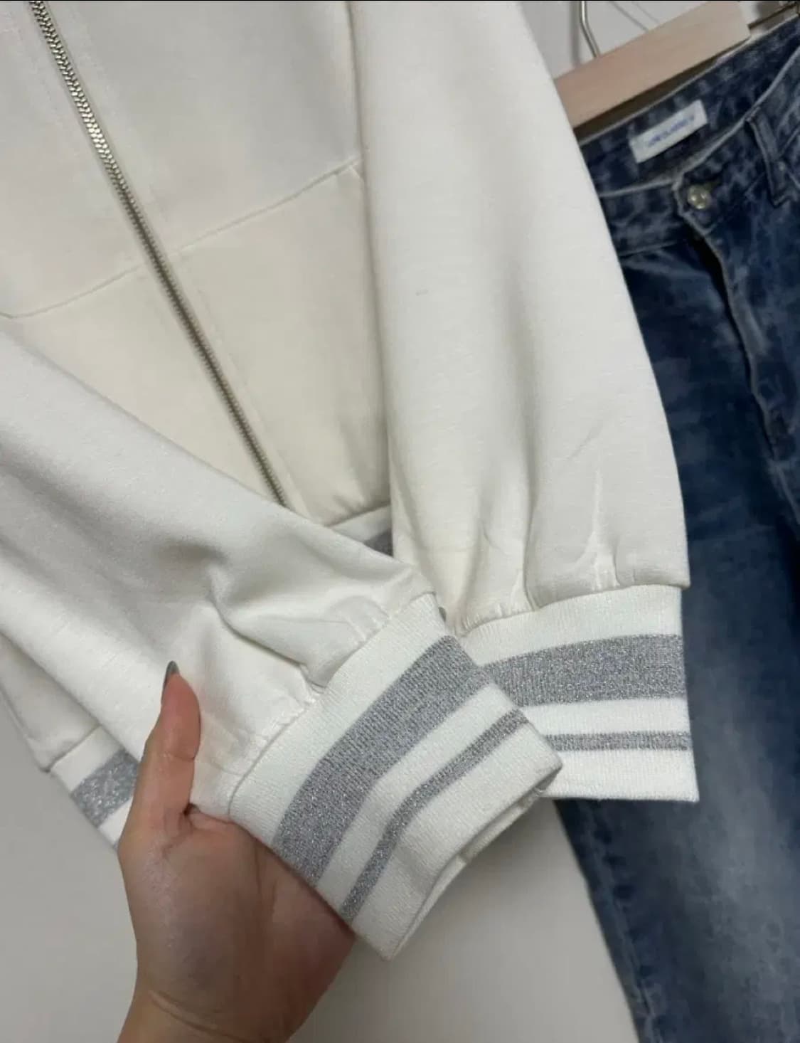 y2k 쥬시꾸뛰르 화이트 크림 후드집업 Juicy Couture 상품이미지7