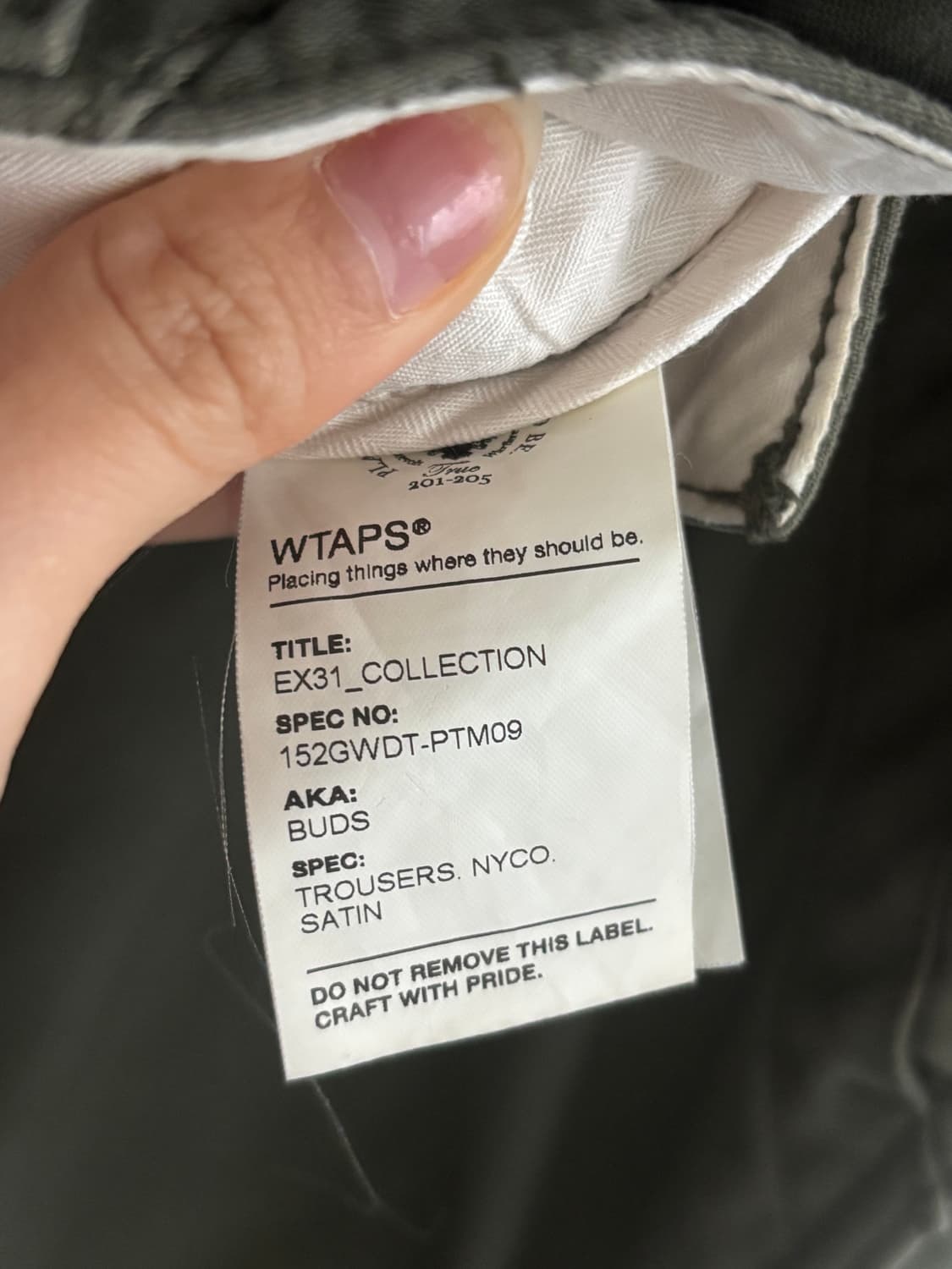 WTAPS 올리브 색상 퍼티그 팬츠  상품이미지8