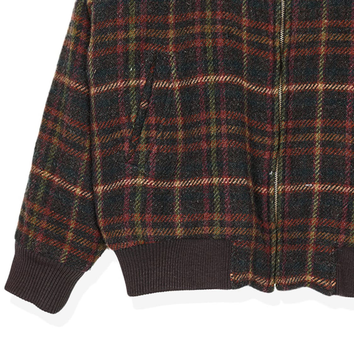 라코스테 90s 플래드 체크 울 블루종 (M) 상품이미지4