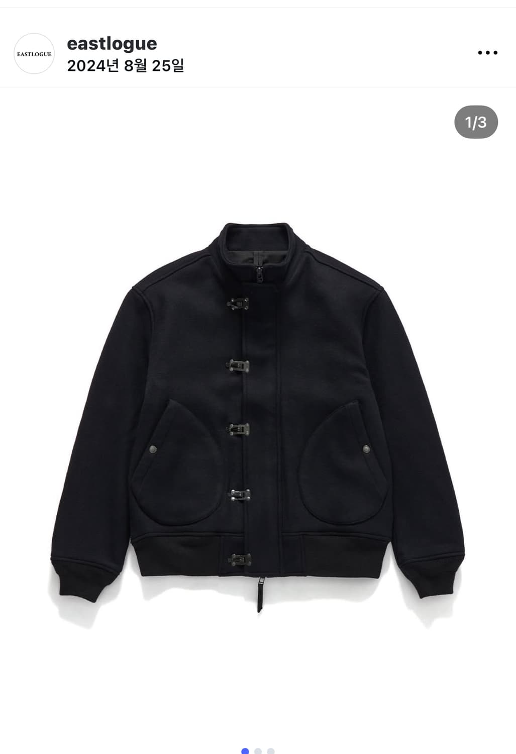 이스트로그 덱 블랙 울 자켓 상품이미지1