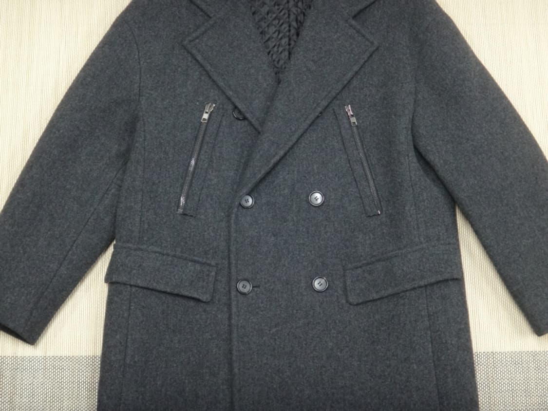 (100) 시스템 SYSTEM 울 캐시미어 혼방 더블 코트 상품이미지4