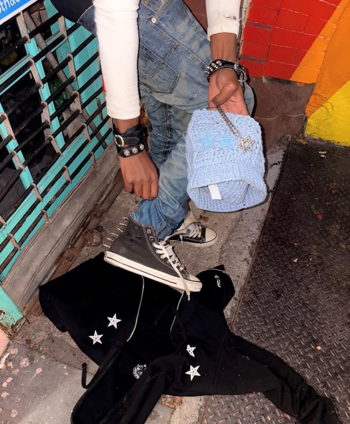 os)크롬하츠 3버튼 레더팔찌 상품이미지4