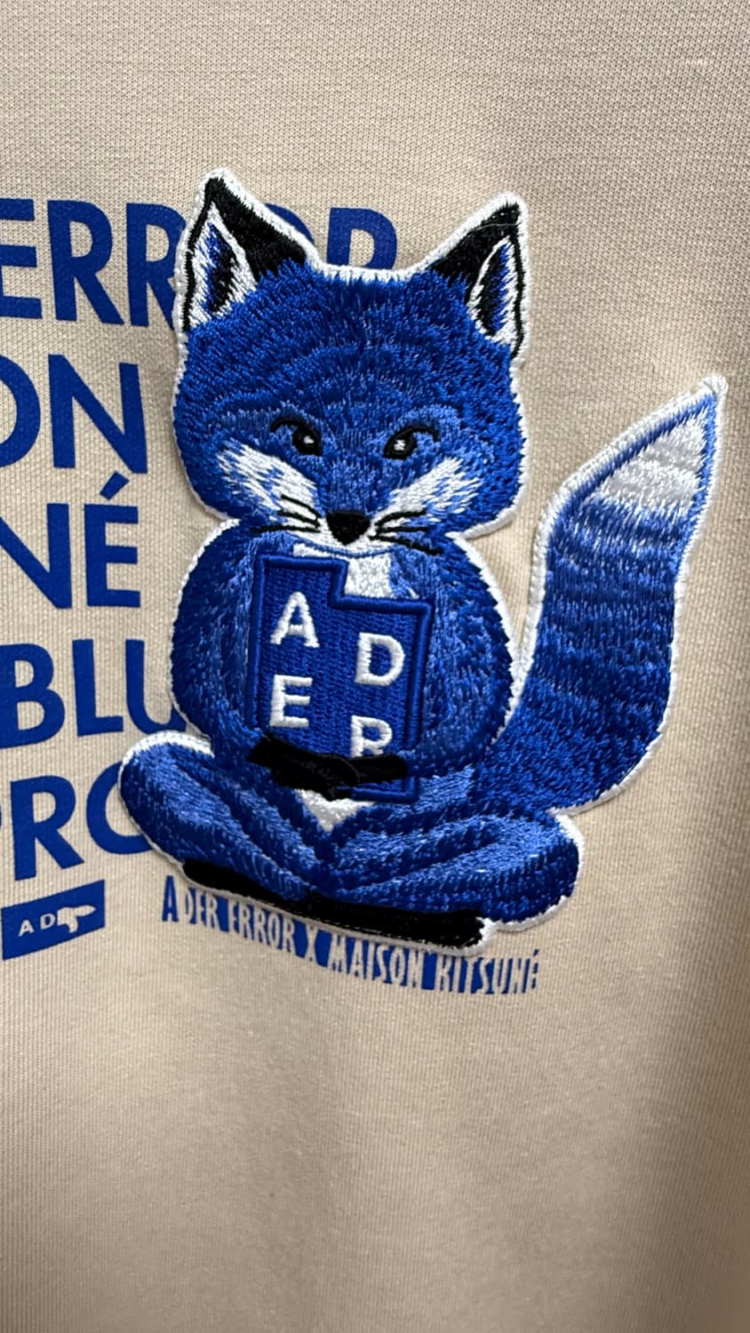 [A3]메종 키츠네 x 아더에러 메디테이션 폭스 맨투맨 아이보리 상품이미지3