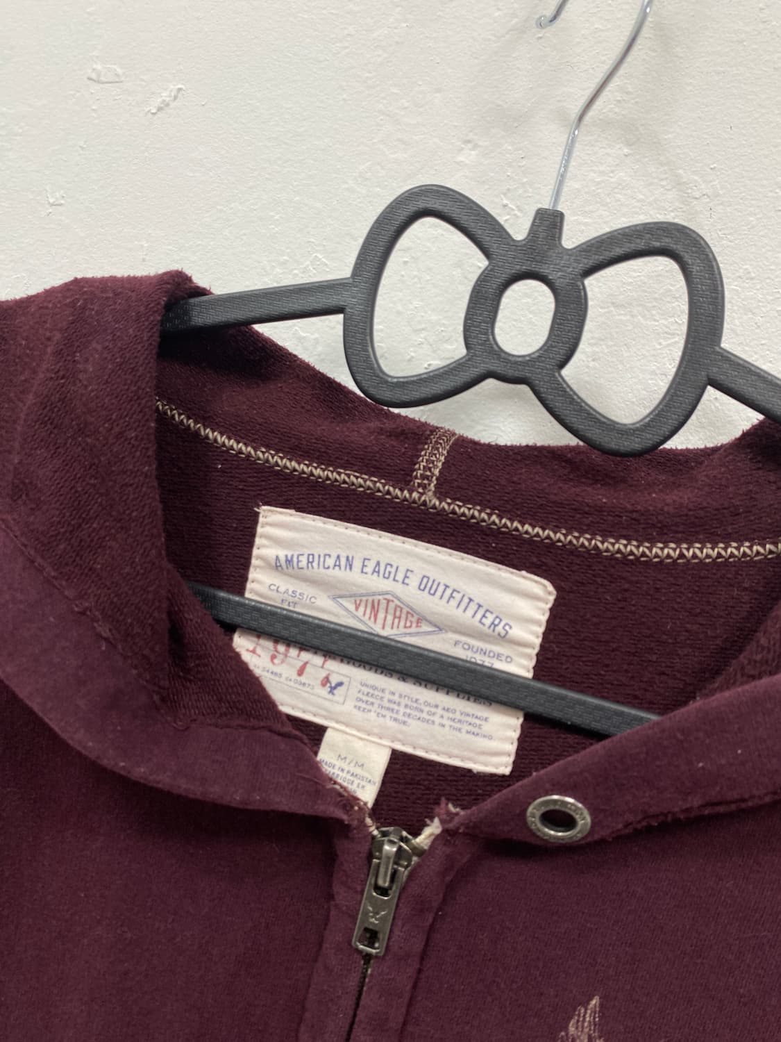 [AMERICAN EAGLE] 아메리칸 이글 버건디 y2k 후드집업 상품이미지6