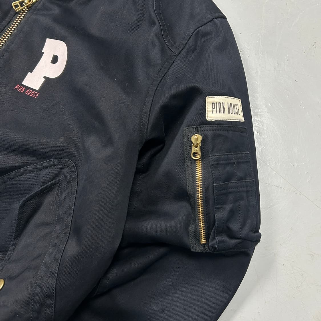 90s 핑크하우스 로고 봄버자켓  상품이미지4