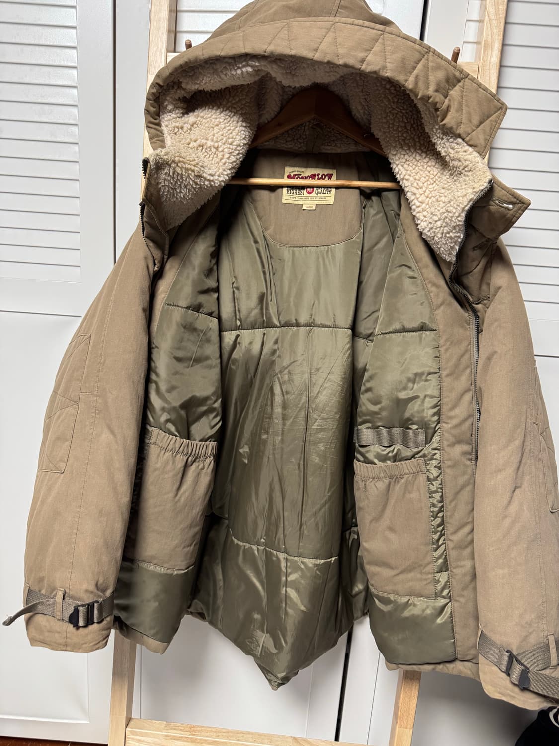 모노플로우 B-3맛 후드 점퍼 카키 자켓 상품이미지7