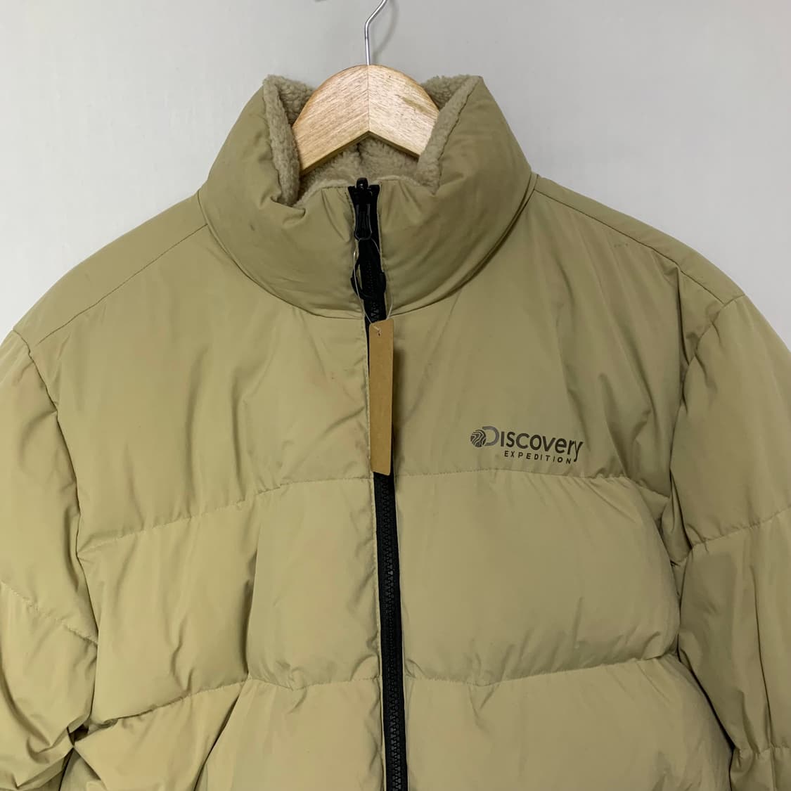 디스커버리 리버시블 플리스 패딩 점퍼 베이지 100 후리스 상품이미지4
