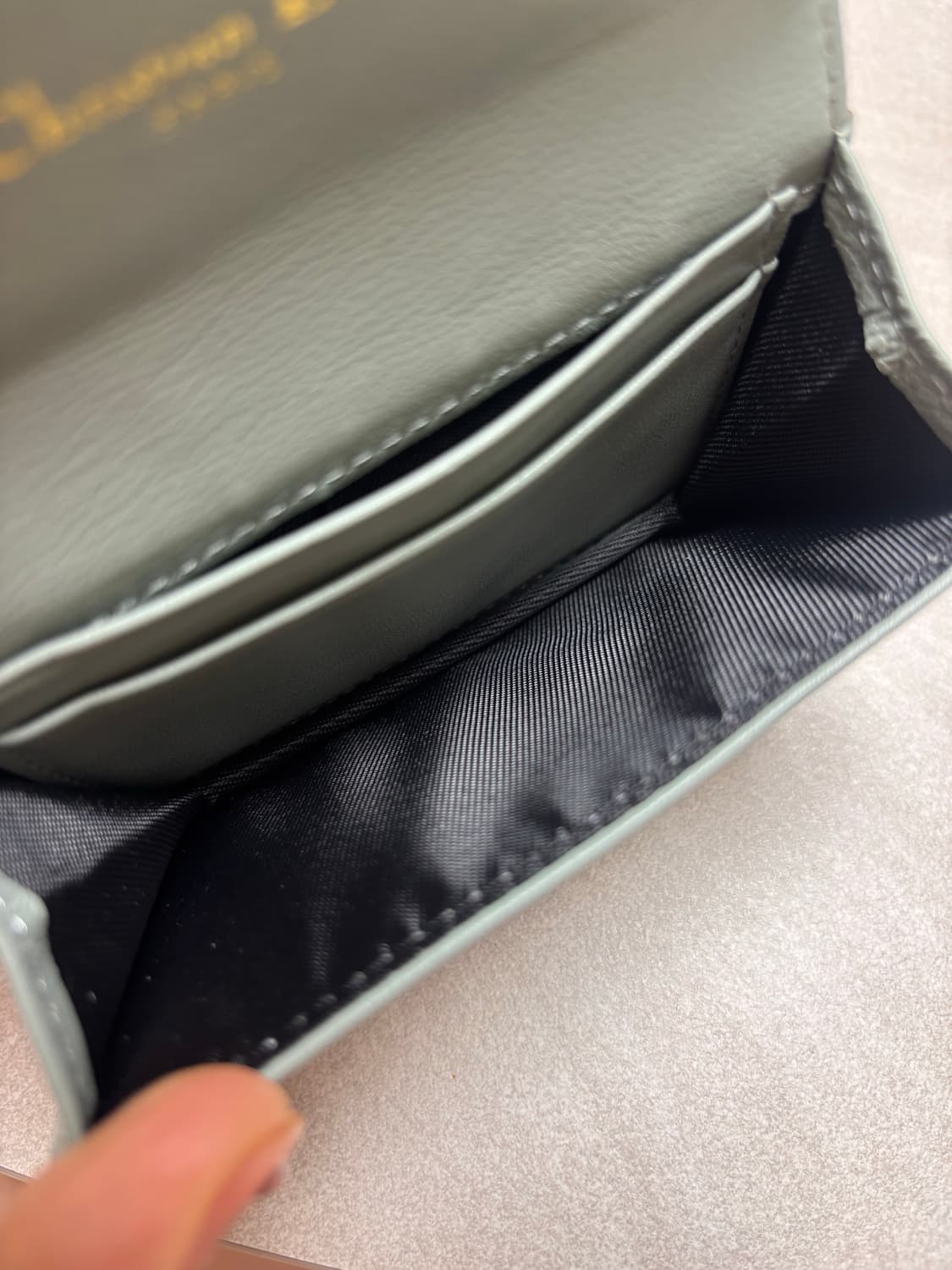 디올 오블리크 새들 카드지갑 그레이 상품이미지3