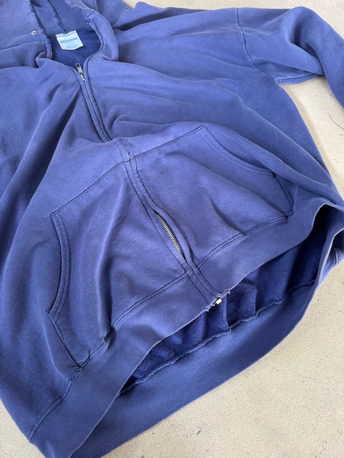 빈티지 디스트레스드 후드 집업 L 상품이미지3