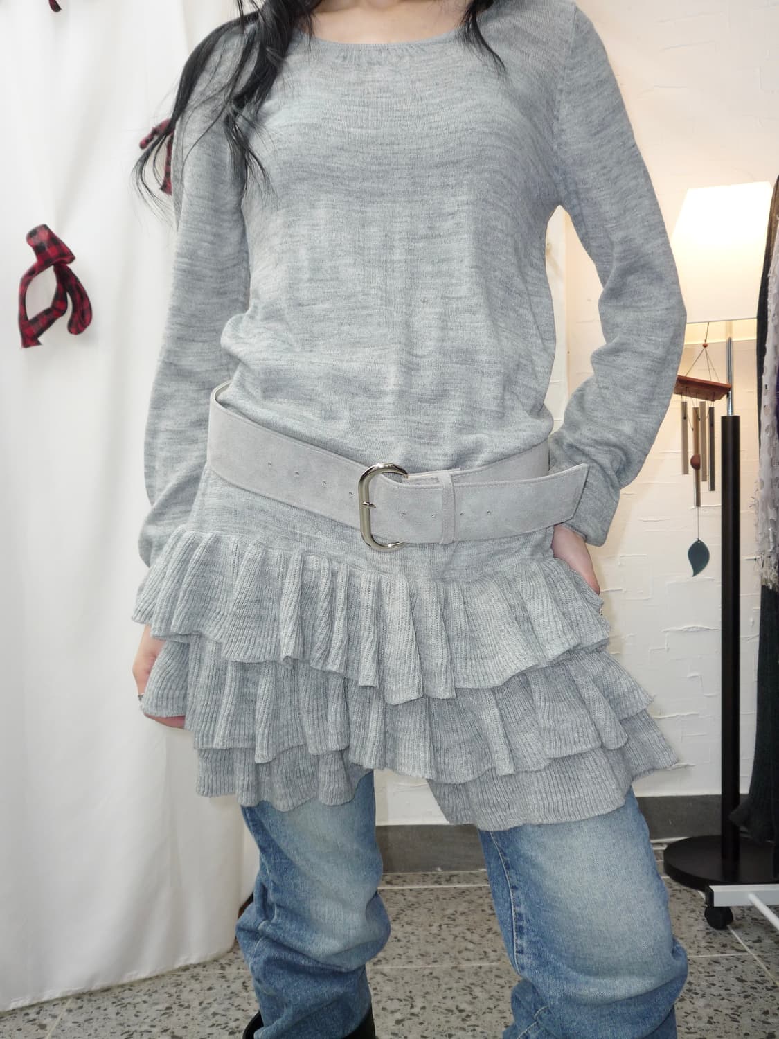 silver mist ruffle knit 상품이미지3