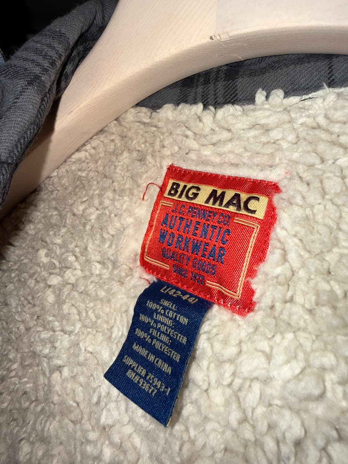 BIG MAC 빅맥 체크 셔츠 M 안감 털 상품이미지2