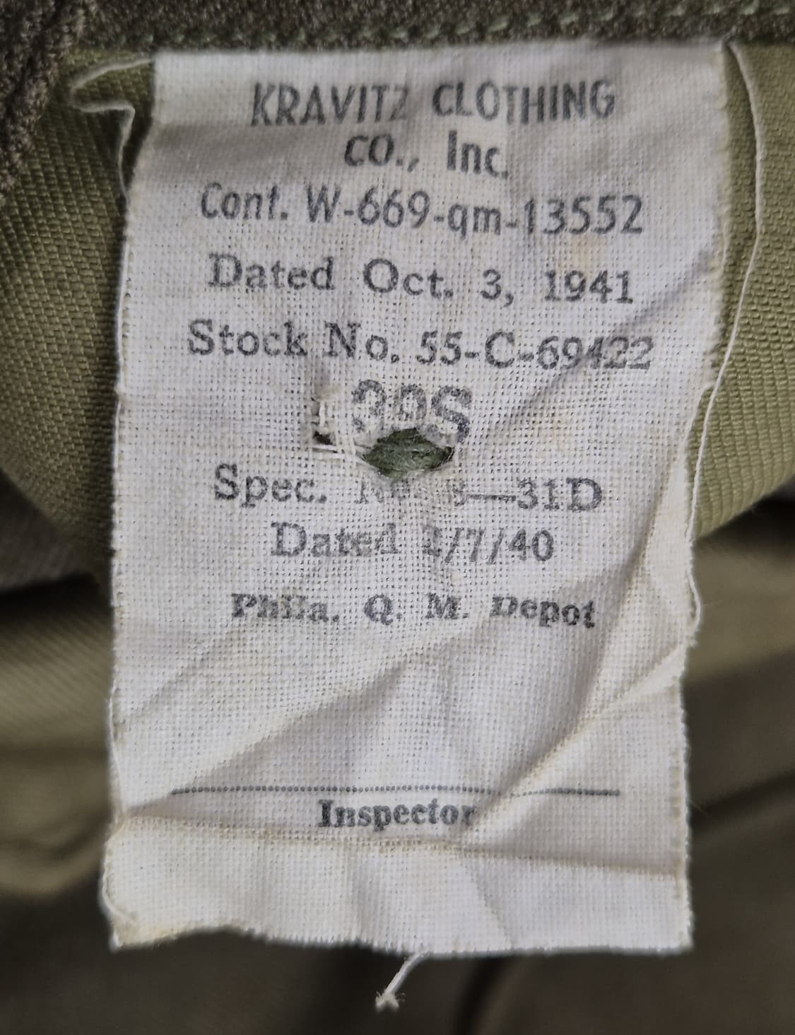 미육군 구형 중사 WW2 정복 전투복 상의 자켓 상품이미지10