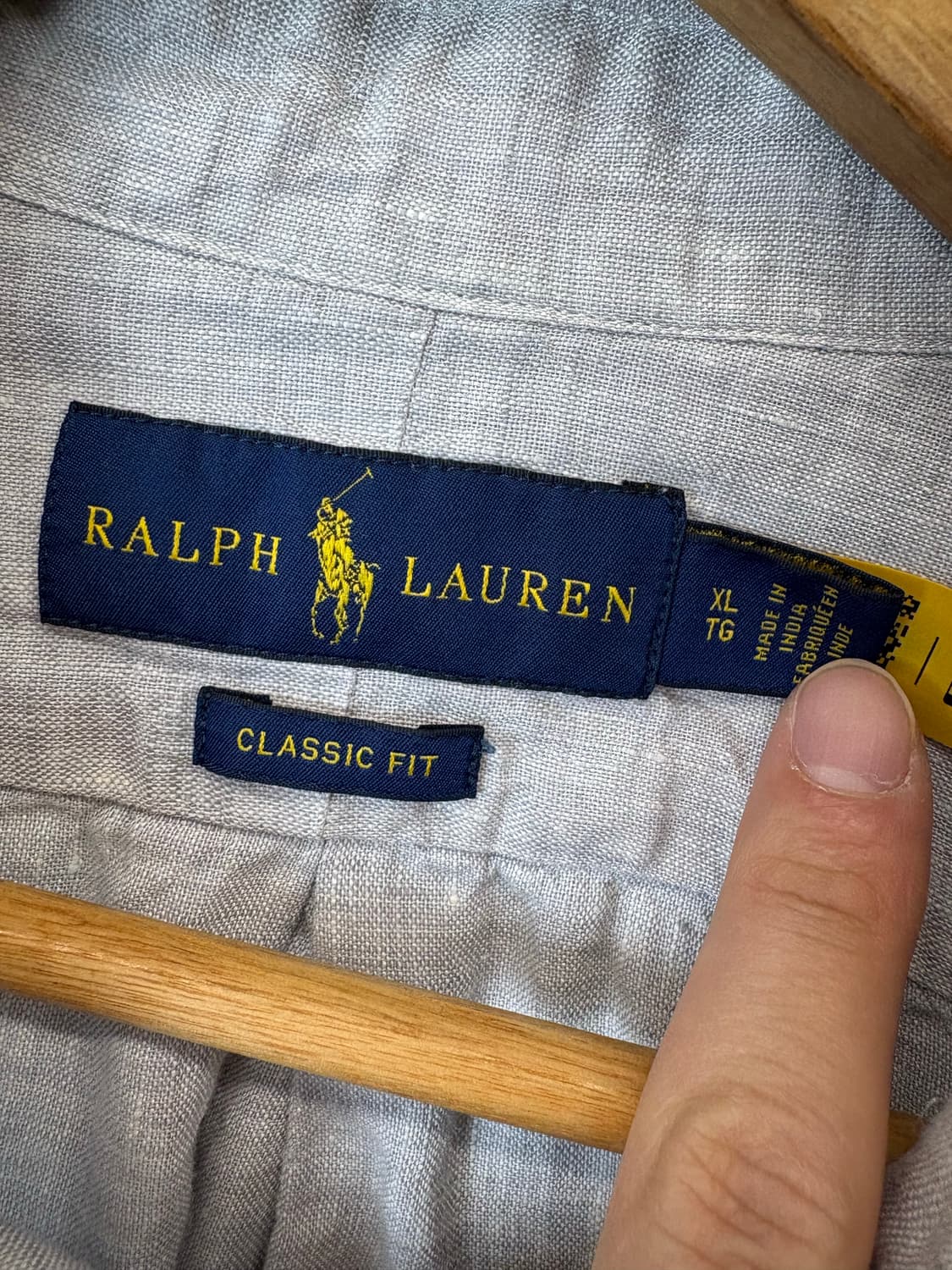 폴로랄프로렌 큐알라벨 그레이 린넨 셔츠 상품이미지6