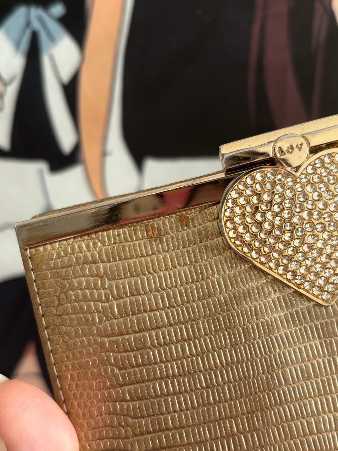 빈티지 희귀 골드 하트 러브캣 지갑 갸루깔 오네갸루 히메갸루 라떼갸루 상품이미지3