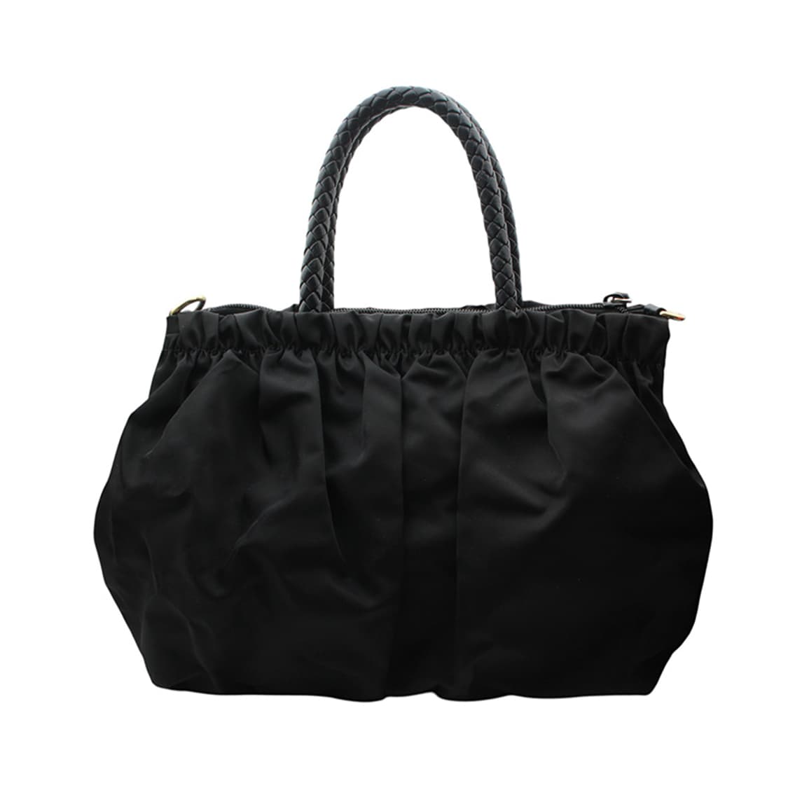 프라다 블랙 테수토 셔링 토트 겸 숄더백 상품이미지3