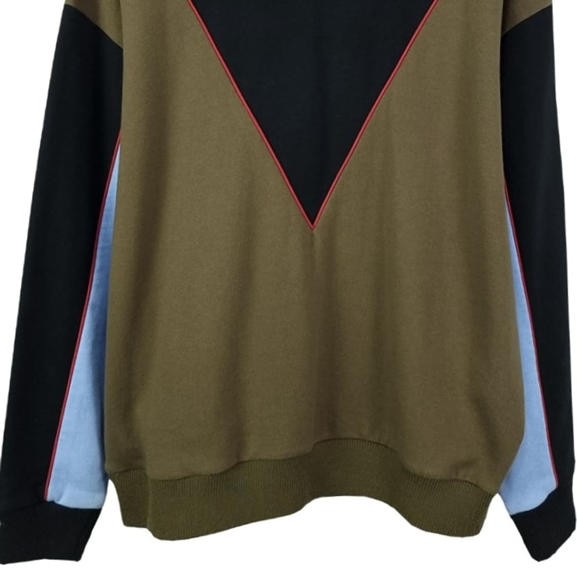 [메트로시티] 멀티 컬러 블럭 배색 오버핏 후드티 M18963 상품이미지5