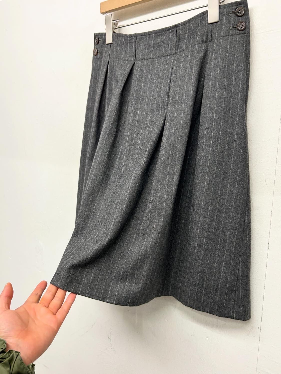 마가렛호웰 스트라이프 울 스커트 상품이미지2