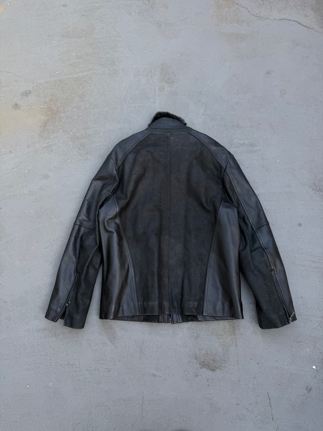 지오지아 퍼 트리밍 가죽자켓 상품이미지8