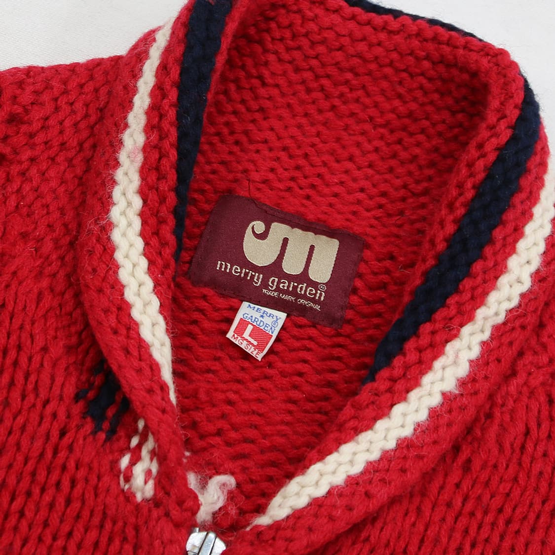 (착용컷) merry garden 헤비울 니트 집업 (남성용 105) 상품이미지5