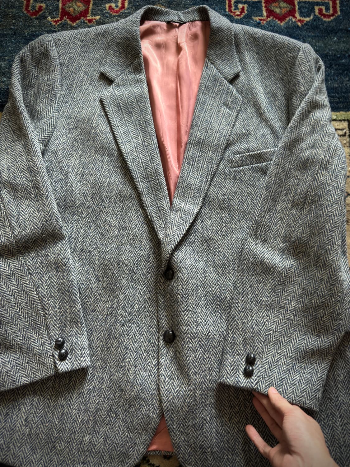 해리스트위드 블레이크 헤링본 울 블레이저 상품이미지3