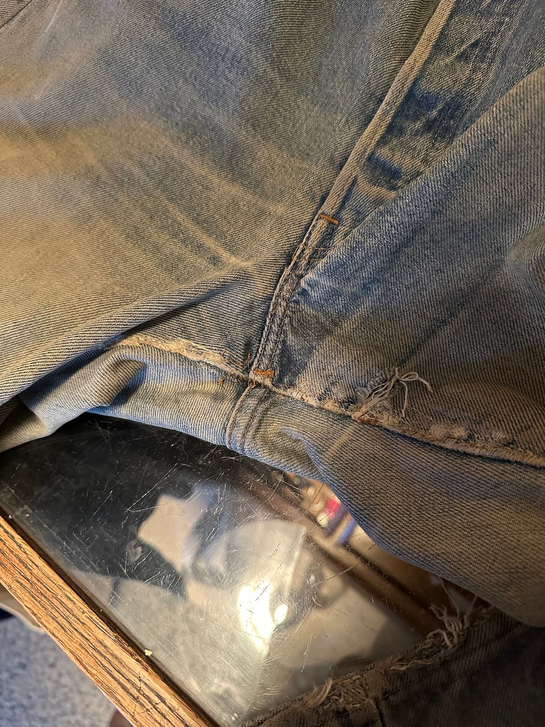 80s USA 빈티지 리바이스 501 66후기 셀비지 데님 팬츠 상품이미지8