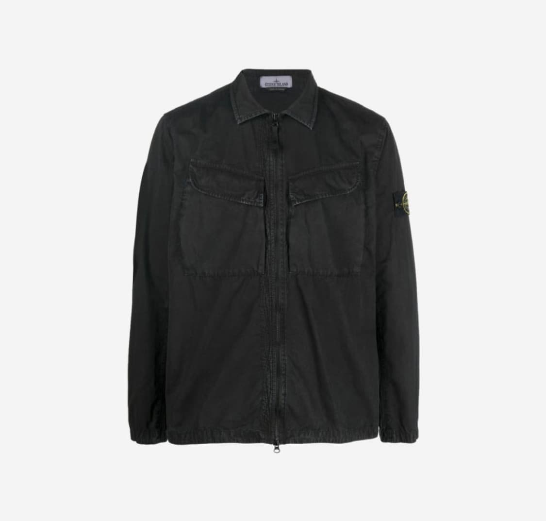 스톤 아일랜드 더블 포켓 오버셔츠 101WN 브러쉬드 코튼 상품이미지1