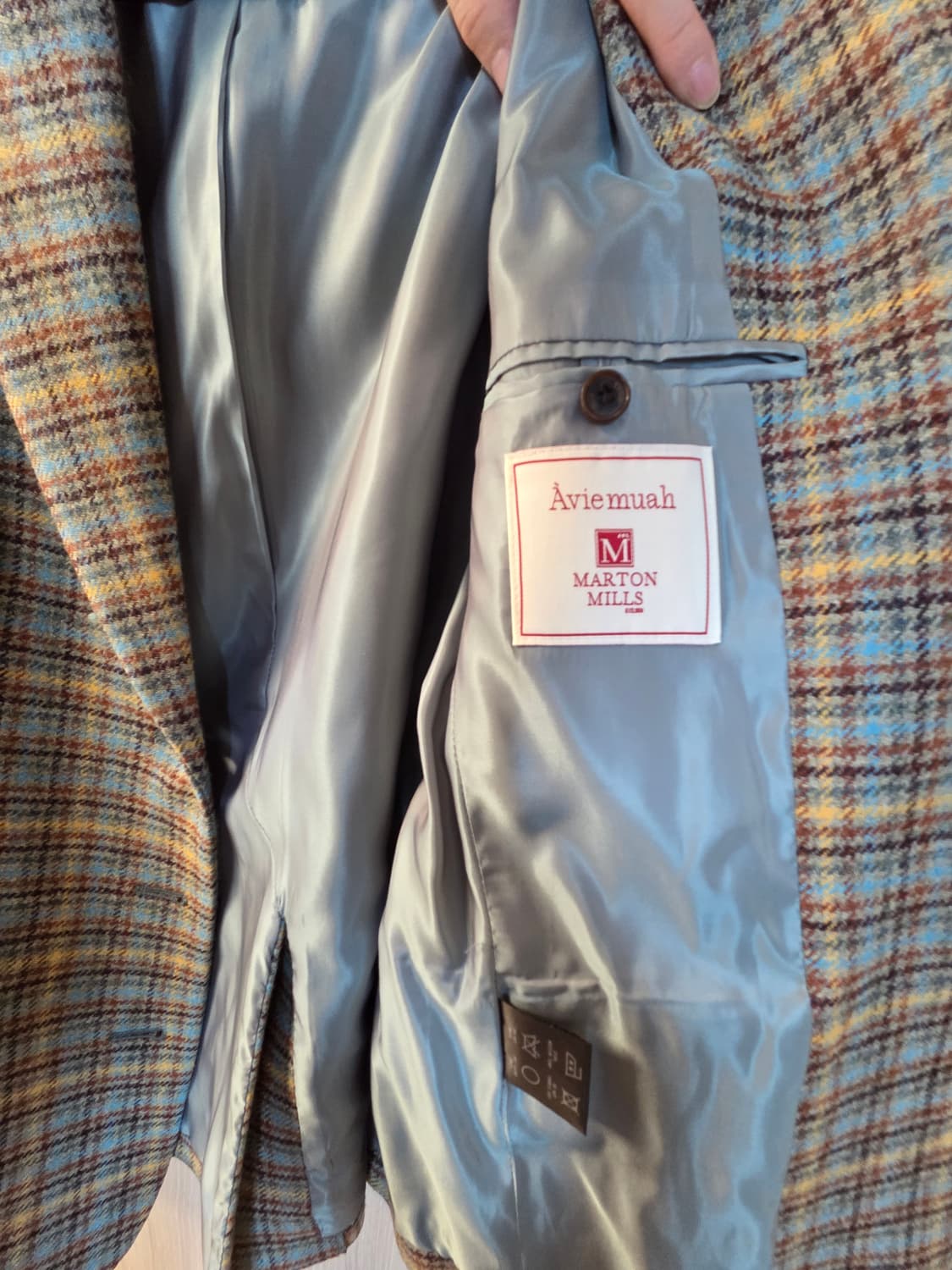 아비에무아 체크 자켓 1사이즈 상품이미지5