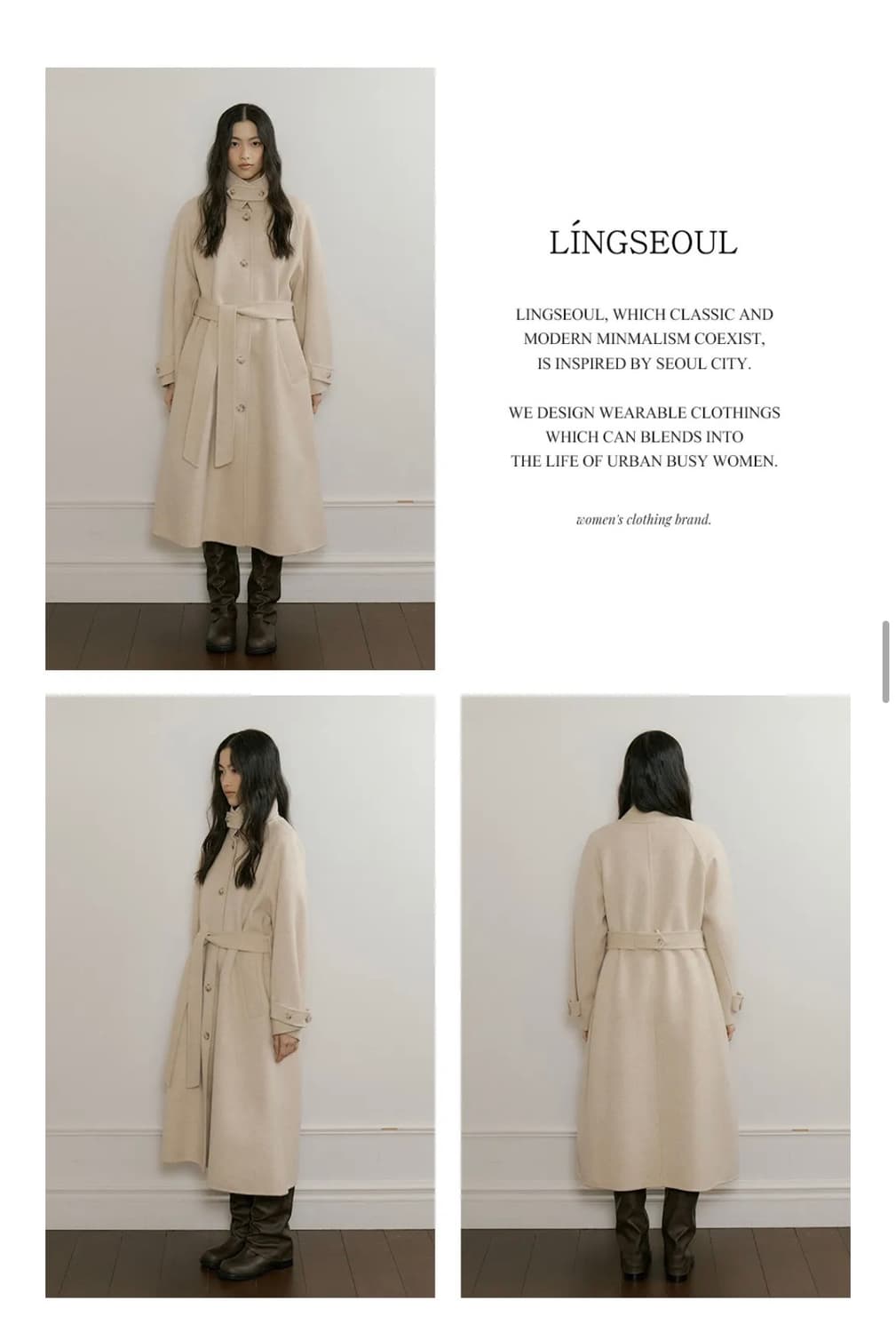 링서울 울 핸드메이드 코트 상품이미지2